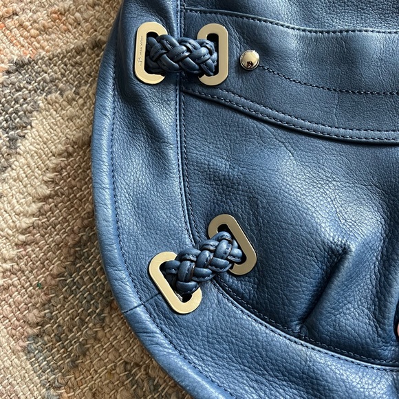 b. makowsky Handbags - B. Makowsky Cobalt Blue Leather Hobo Handbag